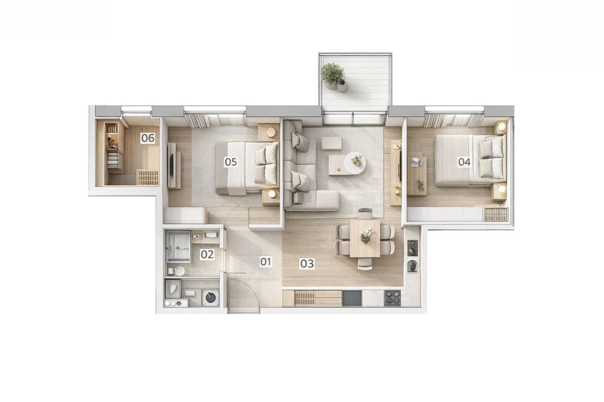 54m2 | 3 pokoje | Gotowe | Ostatnie mieszkanie ! |